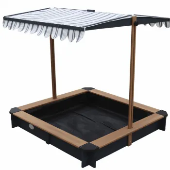 AXI Drewniana Piaskownica z Daszkiem Zamykana z Ławkami