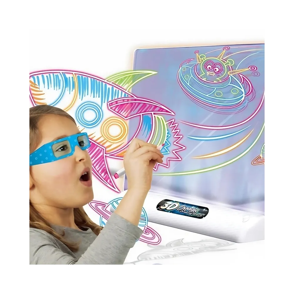 WOOPIE Magnetyczna Tablica 3D Podświetlenie LED do Rysowania