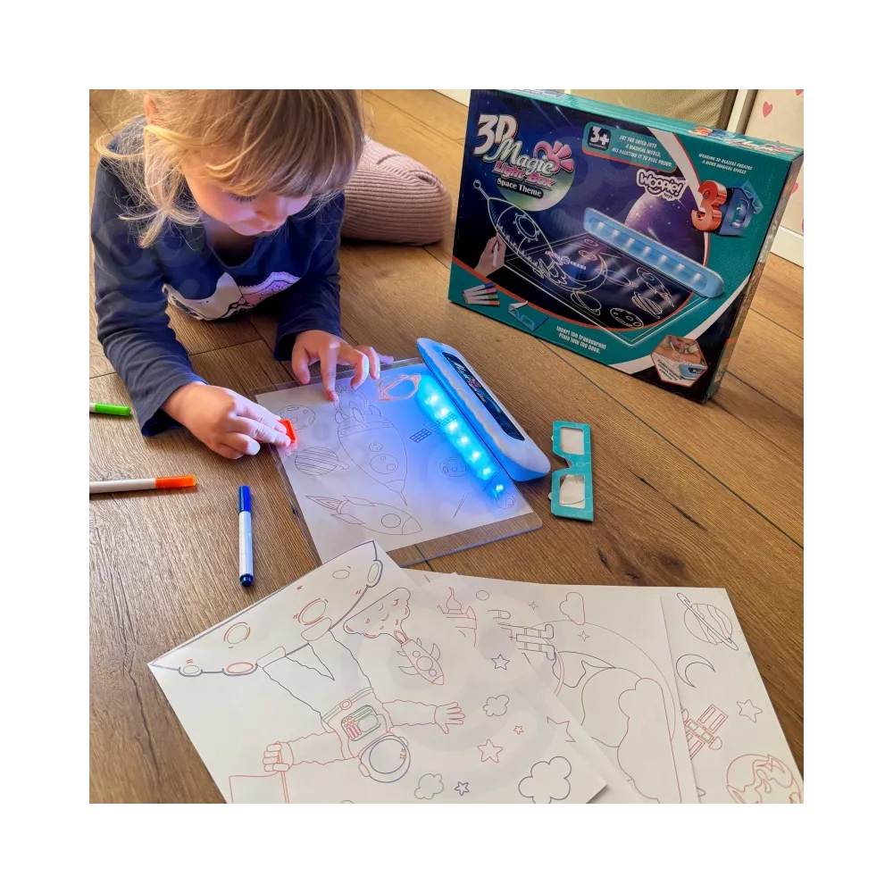 WOOPIE Magnetyczna Tablica 3D Podświetlenie LED do Rysowania