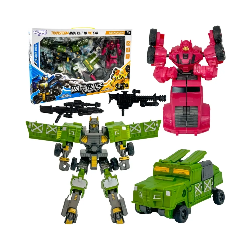 WOOPIE Roboty Transformujące Zestaw 4w1 Samochody Bojowe