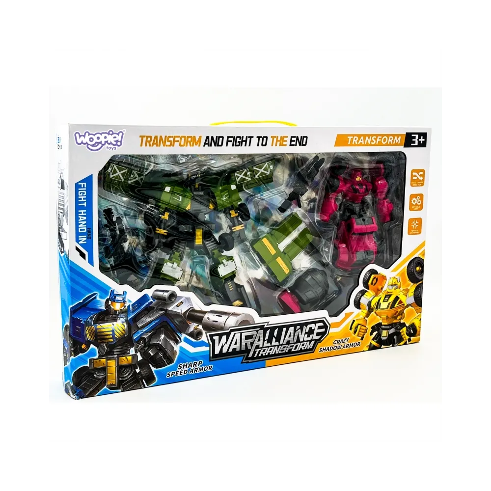 WOOPIE Roboty Transformujące Zestaw 4w1 Samochody Bojowe
