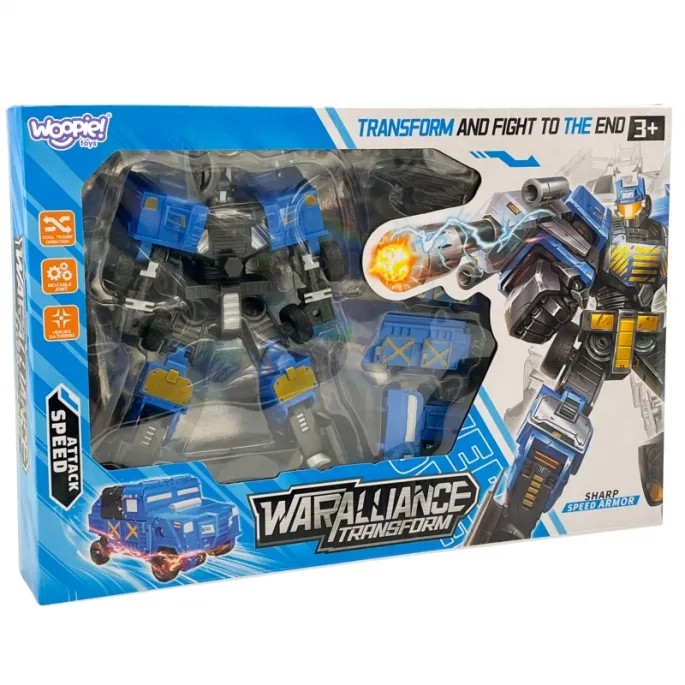 Wojskowy robot z dodatkowymi akcesoriami bojowymi