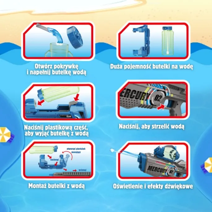 Futurystyczny pistolet MERCURY 02