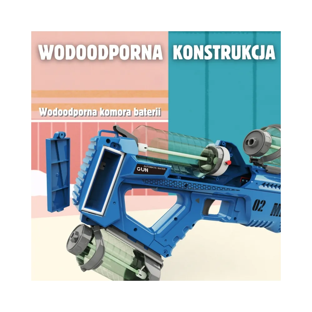 WOOPIE Pistolet na Wodę Elektryczny Automatyczny Merkury