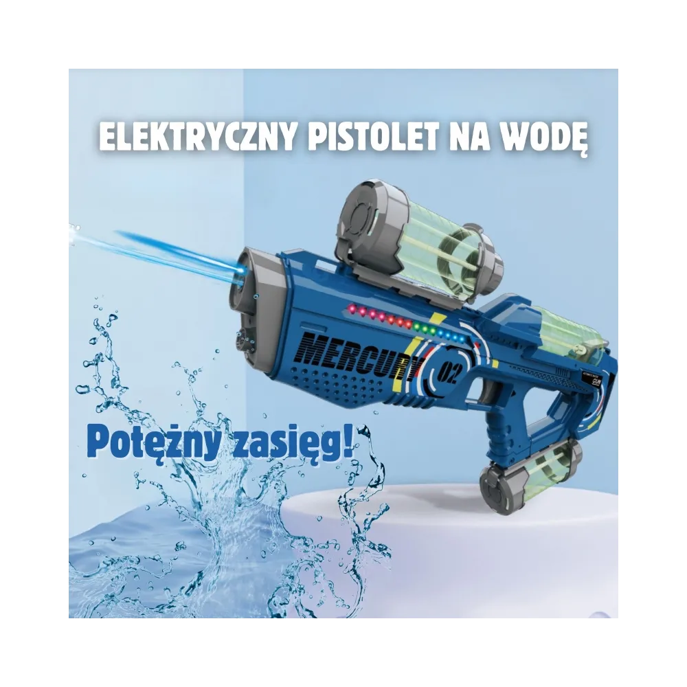 WOOPIE Pistolet na Wodę Elektryczny Automatyczny Merkury