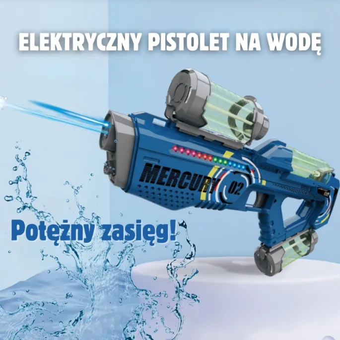 Pistolet na wodę z wymiennymi zbiornikami