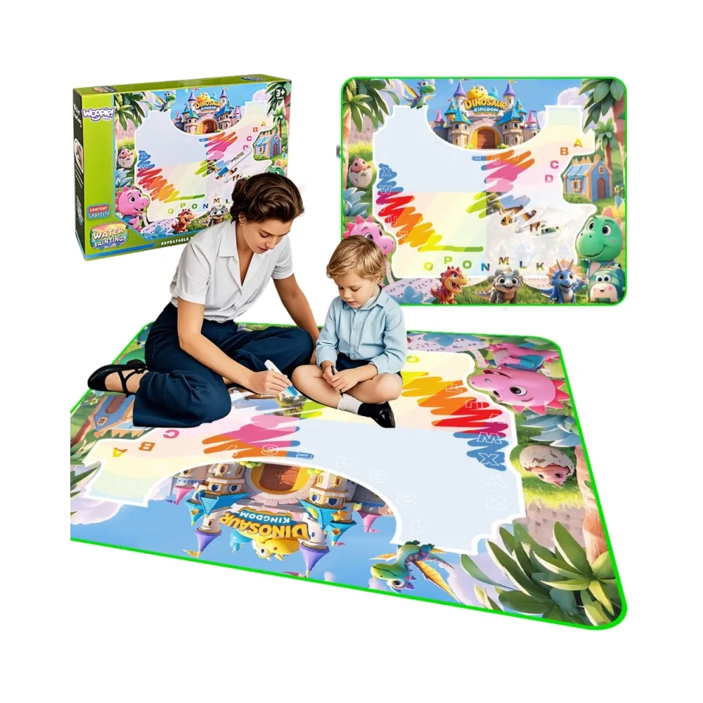 WOOPIE Mata Wodna do Malowania dla Dzieci z Dinozaurami + Akcesoria