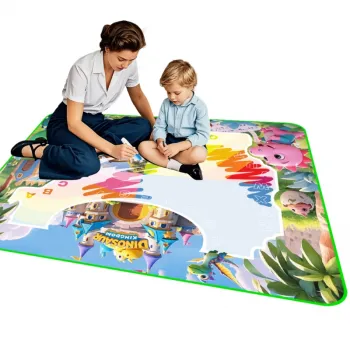 WOOPIE Mata Wodna do Malowania dla Dzieci z Dinozaurami + Akcesoria