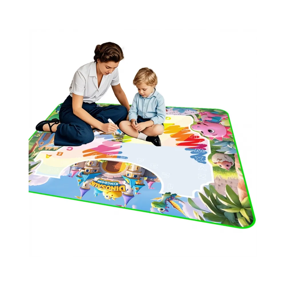 WOOPIE Mata Wodna do Malowania dla Dzieci z Dinozaurami + Akcesoria