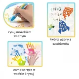 WOOPIE Mata Wodna do Malowania dla Dzieci z Dinozaurami + Akcesoria