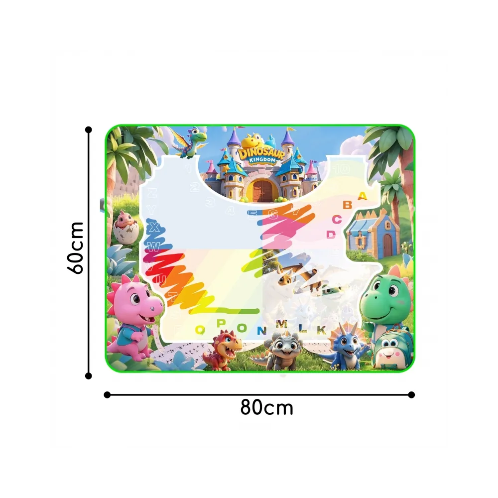 WOOPIE Mata Wodna do Malowania dla Dzieci z Dinozaurami + Akcesoria