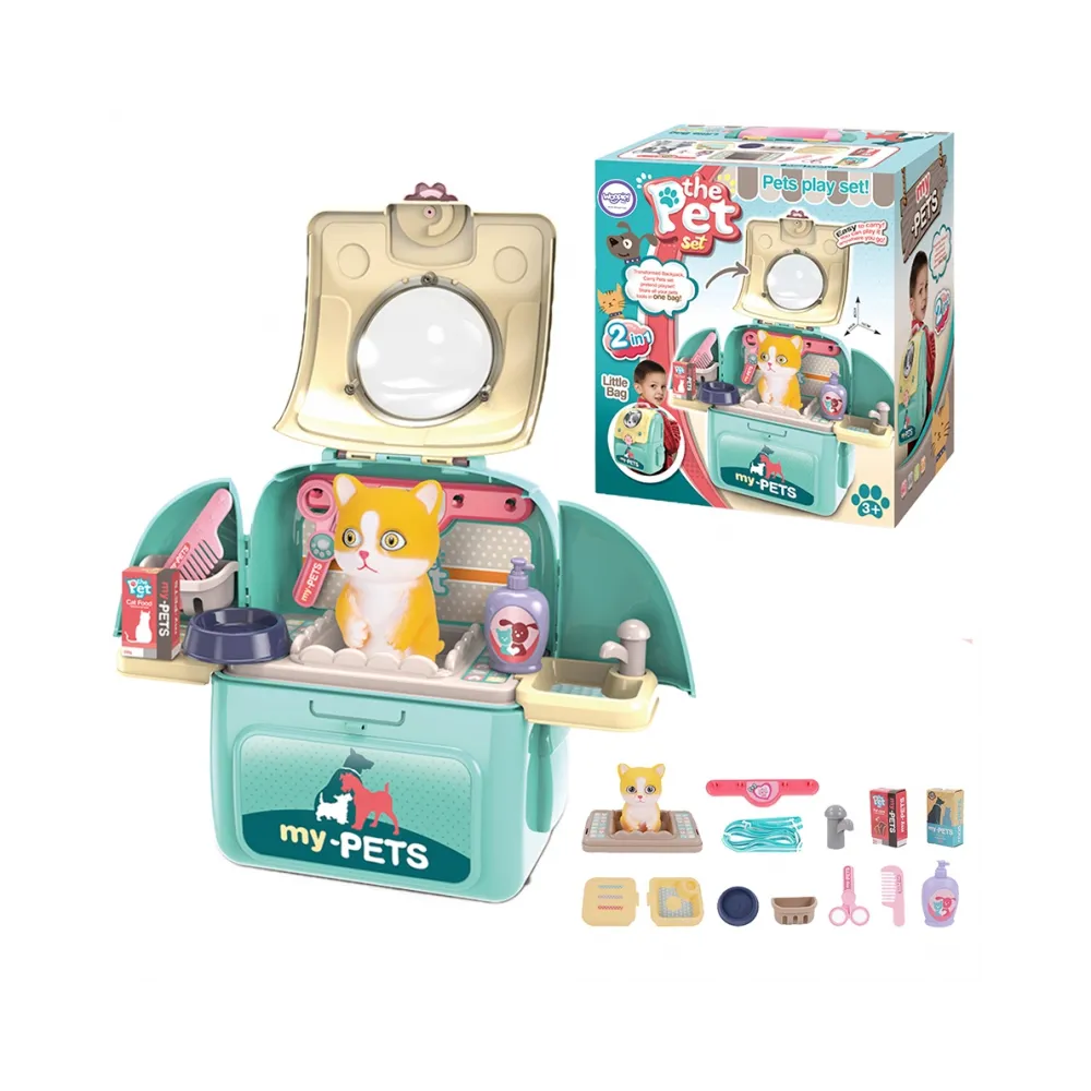 WOOPIE Kotek Przenośny Salon Piękności 2w1 w Plecaku Transporter