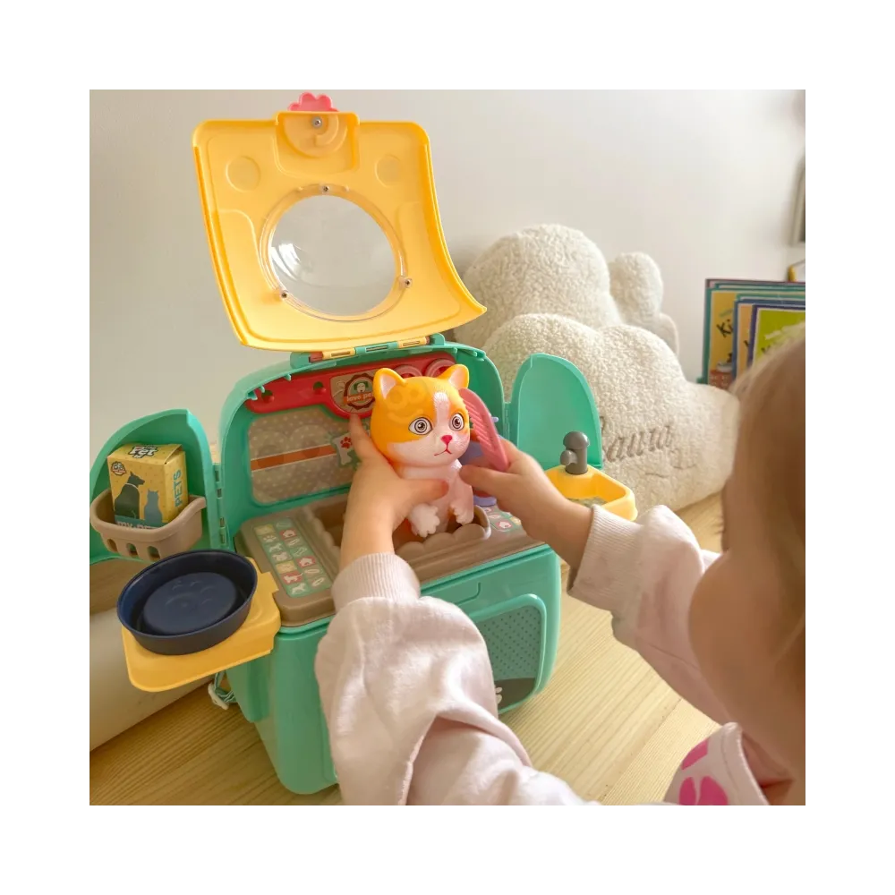 WOOPIE Kotek Przenośny Salon Piękności 2w1 w Plecaku Transporter