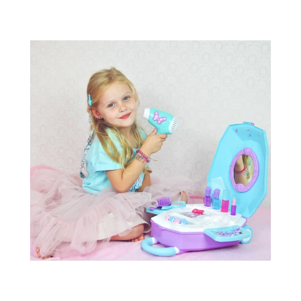 WOOPIE Toaletka dla Dziewczynki 2w1 Salon Piękności w Walizce