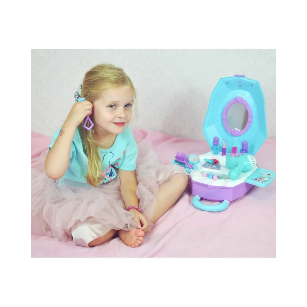 WOOPIE Toaletka dla Dziewczynki 2w1 Salon Piękności w Walizce