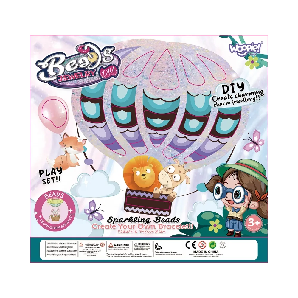 WOOPIE ART&FUN Zestaw do Robienia Biżuterii Bransoletek Wisiorków Pierścionków Nawlekanka