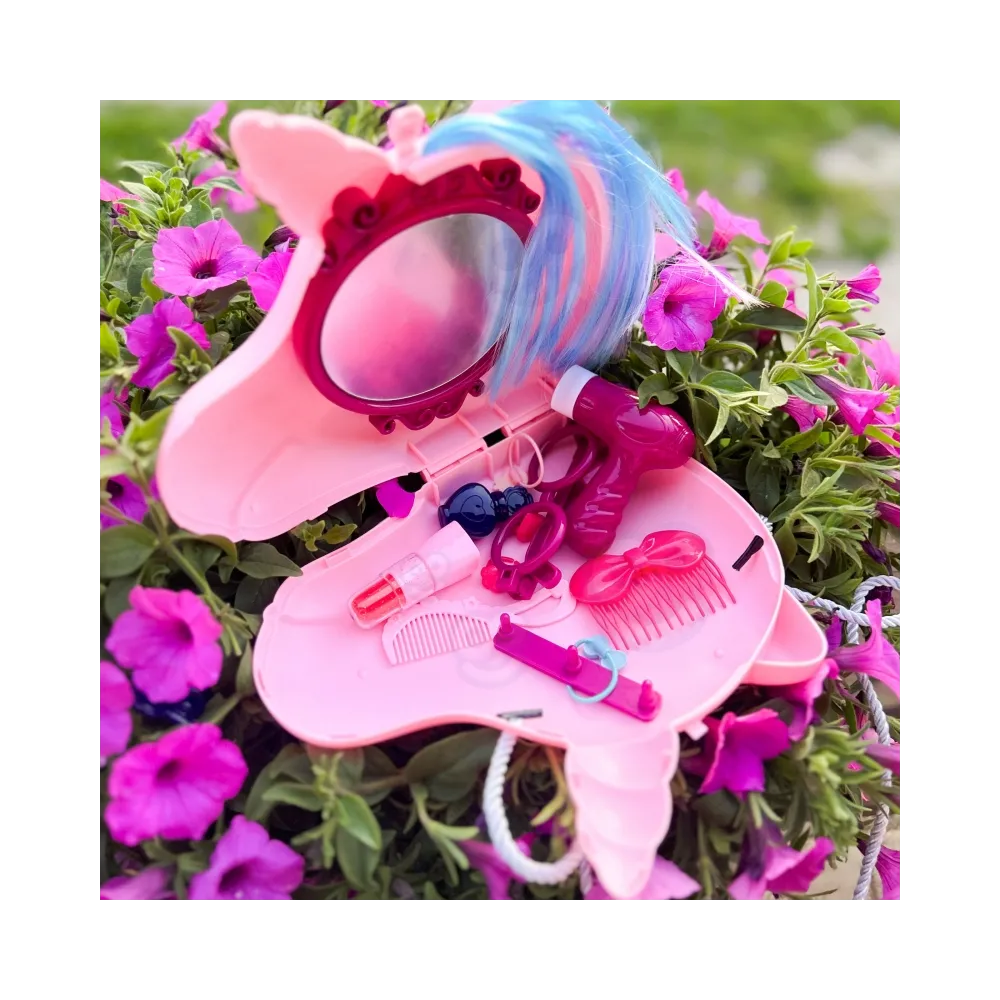 WOOPIE Toaletka dla Dziewczynki 2w1 Salon Piękności w Torebce Jednorożec