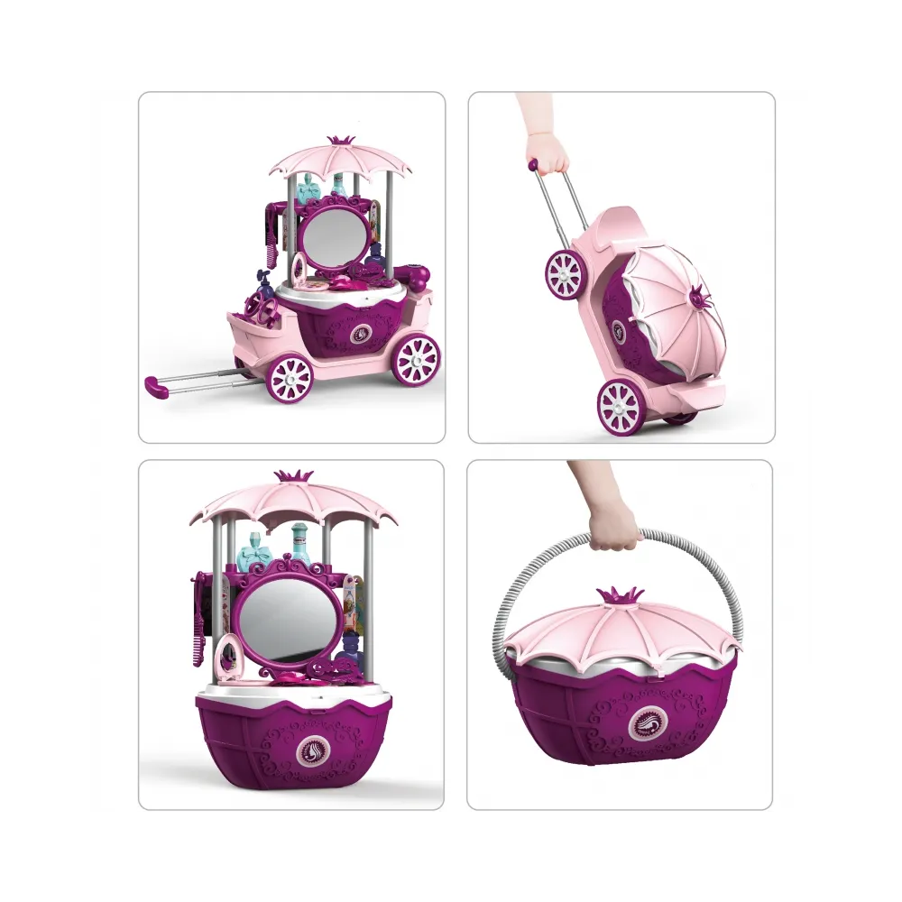 WOOPIE Salon Piękności Urody Toaletka na Kółkach Wózek Wlizka 31 akc. 4w1