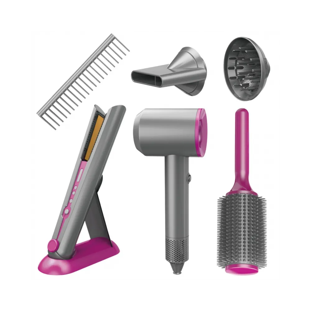 WOOPIE Zestaw Małego Fryzjera Suszarka Prostownica Akcesoria