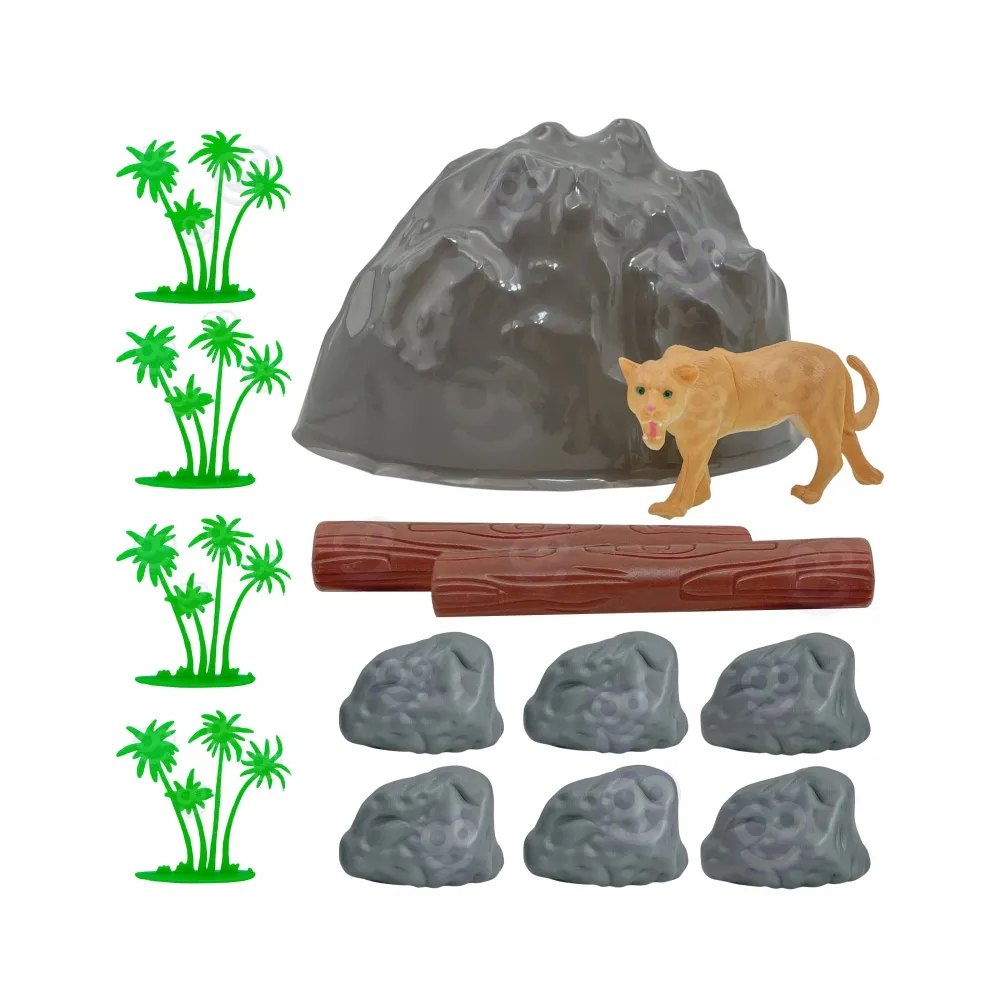 Zestaw 34 figurek zwierząt Safari w wygodnym opakowaniu