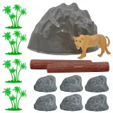 Zestaw 34 figurek zwierząt Safari w wygodnym opakowaniu