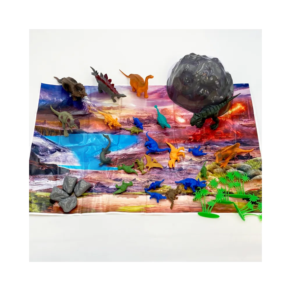 Kolorowe dinozaury w zestawie dla dzieci