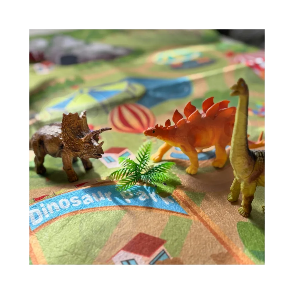 Praktyczny kuferek na zabawki dinozaurów