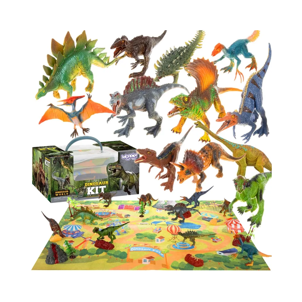 Duży zestaw dinozaurów do nauki i zabawy dla dzieci