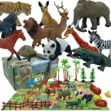 Zestaw figurek safari z matą do zabawy