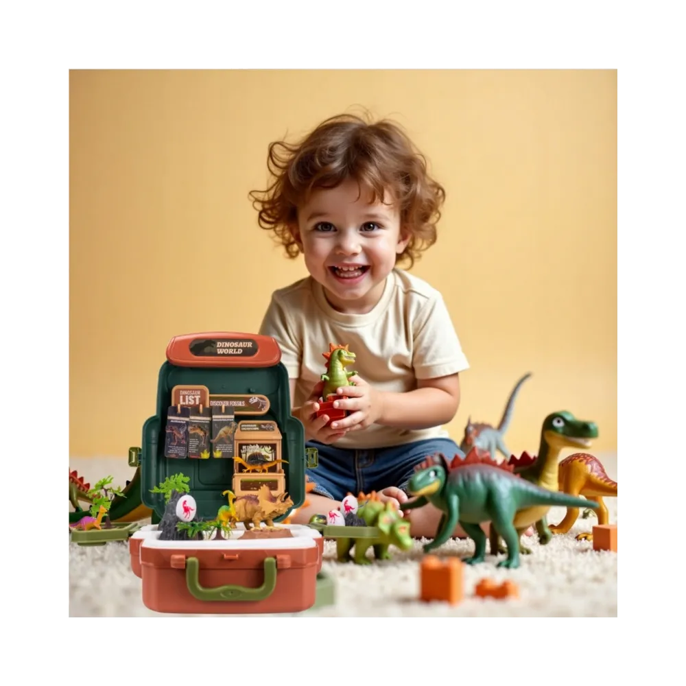 Elementy krajobrazu w walizce Dinosaur World