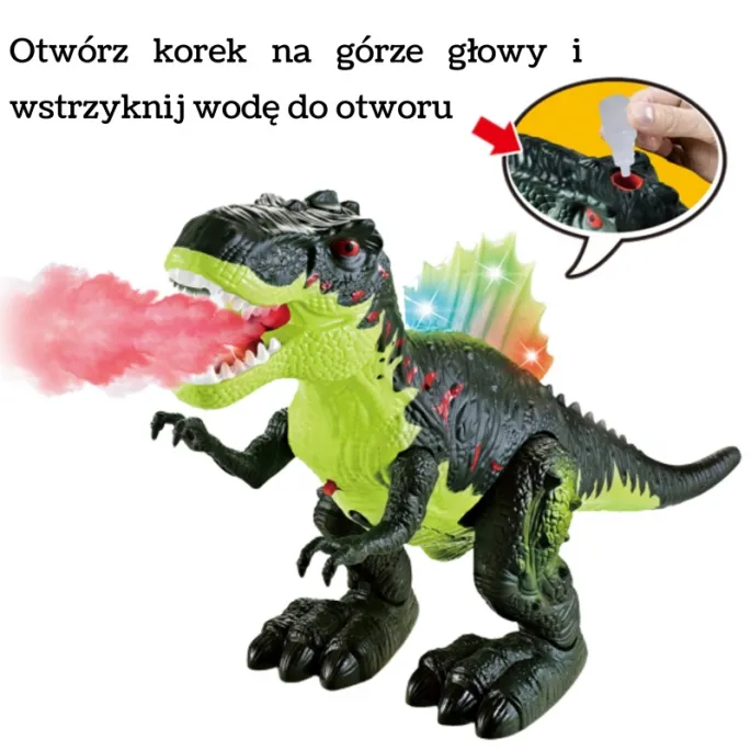 Interaktywny T-Rex z dźwiękiem ryku.