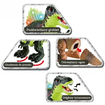 Dinozaur T-Rex z ruchomymi łapami.