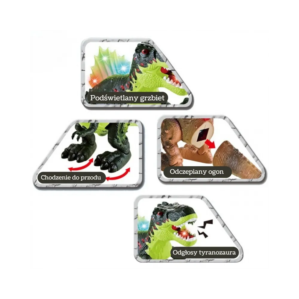 Dinozaur T-Rex z ruchomymi łapami.