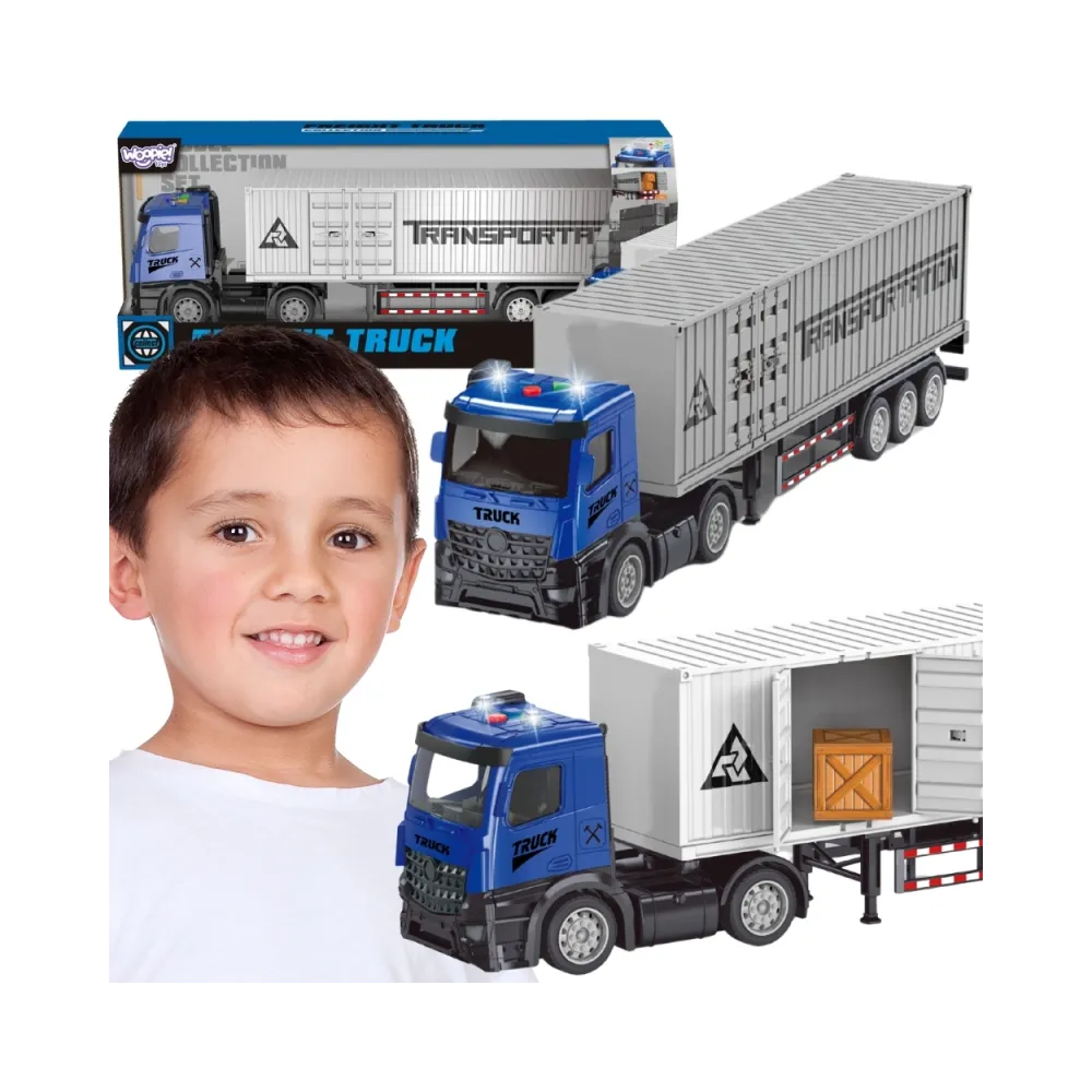 Ciężarówka TIR z efektami dźwiękowymi i świetlnymi dla dzieci