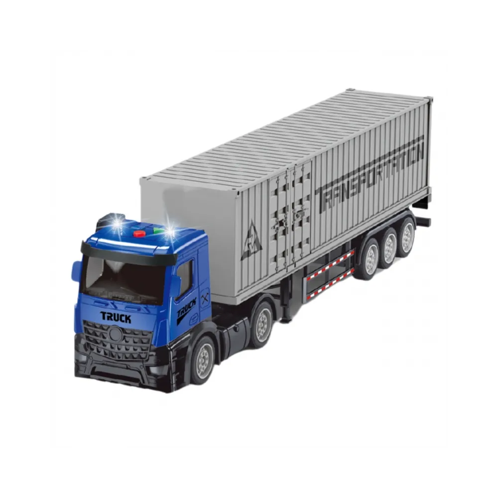 Ruchoma ciężarówka z kontenerem i odpinaną naczepą