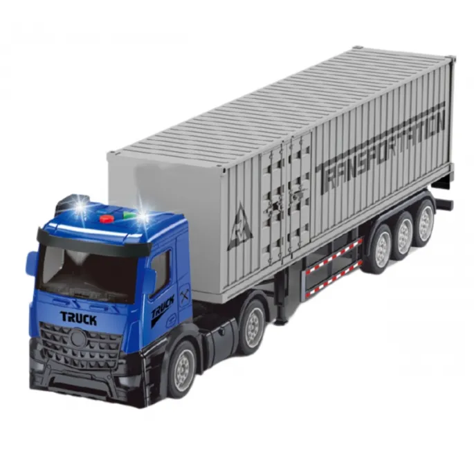 Ruchoma ciężarówka z kontenerem i odpinaną naczepą