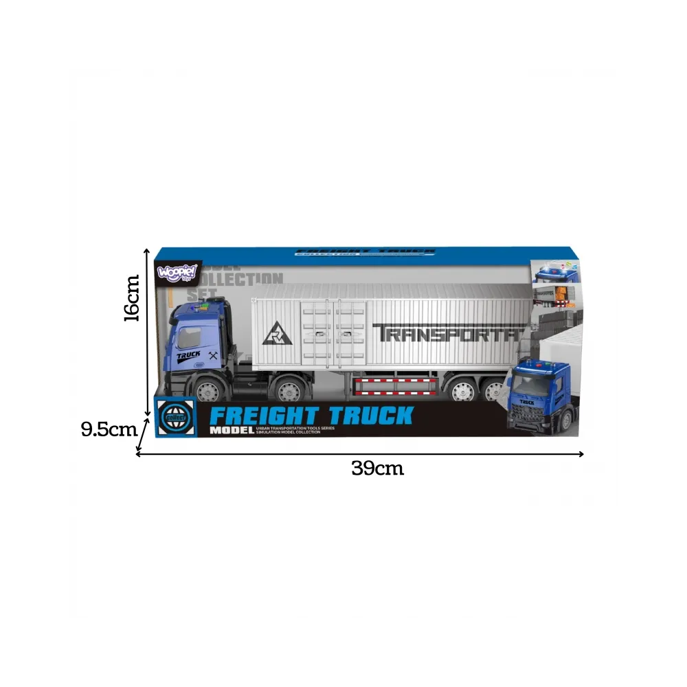 Realistyczna ciężarówka z napędem inercyjnym dla małych kierowców