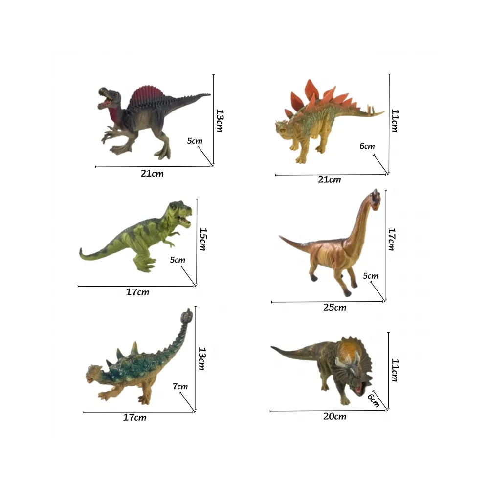 Bezpieczne figurki dinozaurów z elastycznej gumy