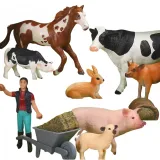 Realistyczne figurki farmowych zwierząt dla dzieci od 3 roku życia