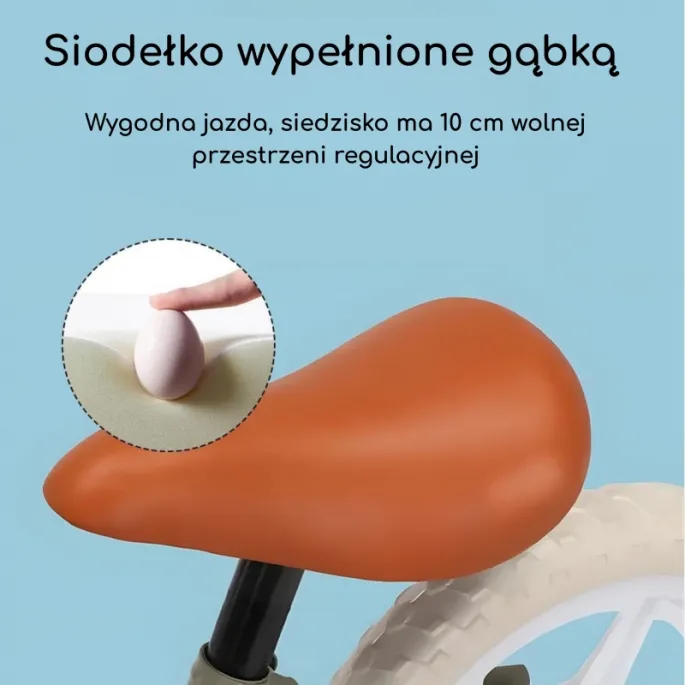 Rowerek biegowy z regulowanym siodełkiem