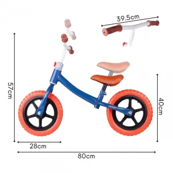 Lekki rowerek biegowy z antystatycznymi uchwytami