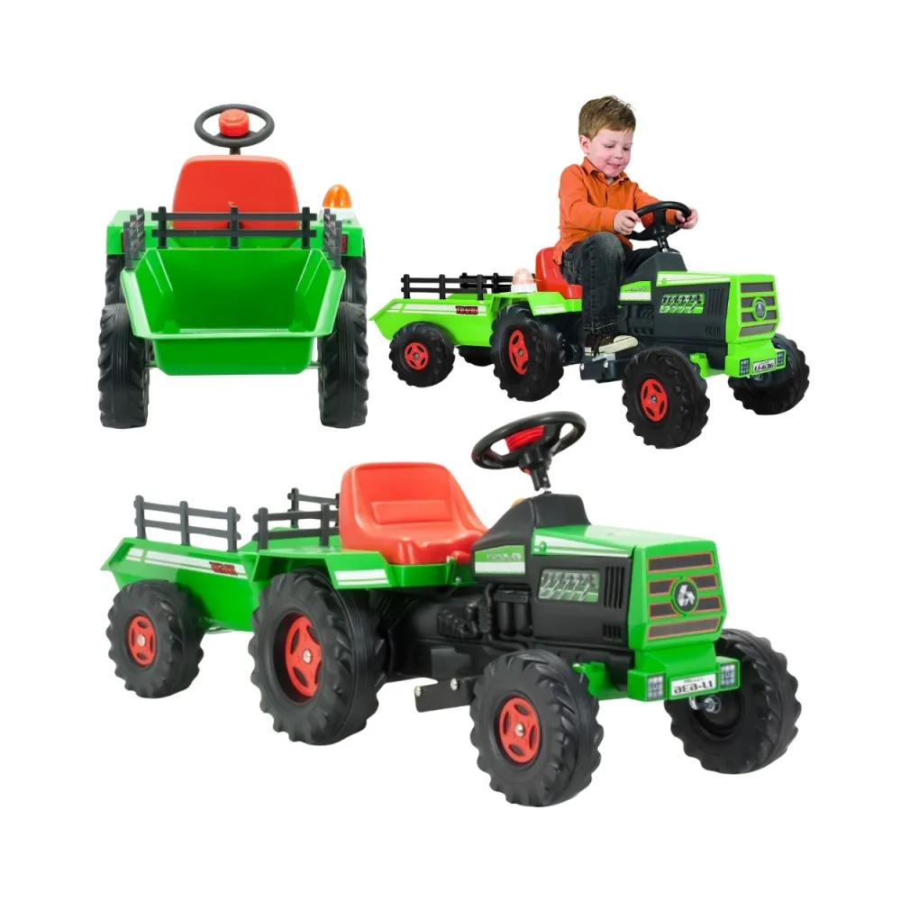 INJUSA Traktor Na Akumulator Basic 6V + Przyczepka