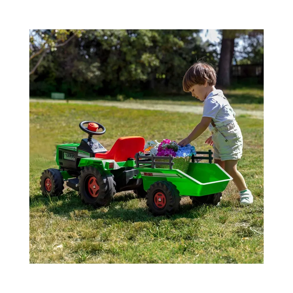 INJUSA Traktor Na Akumulator Basic 6V + Przyczepka