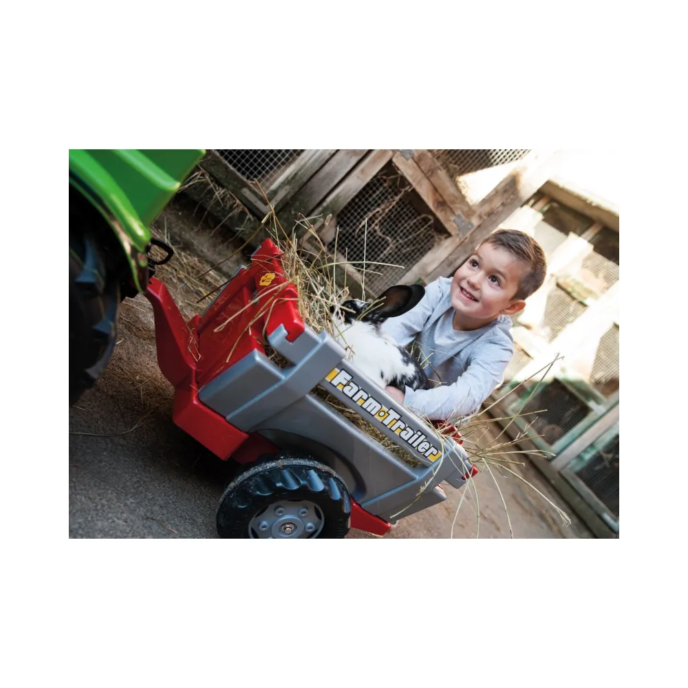 Jednoosiowa przyczepa do traktorów Rolly Toys z funkcją otwieranych burt