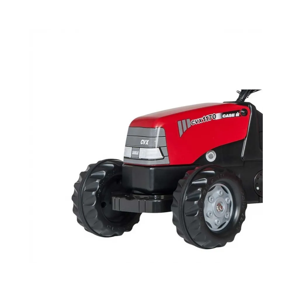 Traktor na pedały dla maluchów z funkcjonalną przyczepką