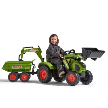 FALK Traktor CLAAS na pedały z przyczepą dla dzieci