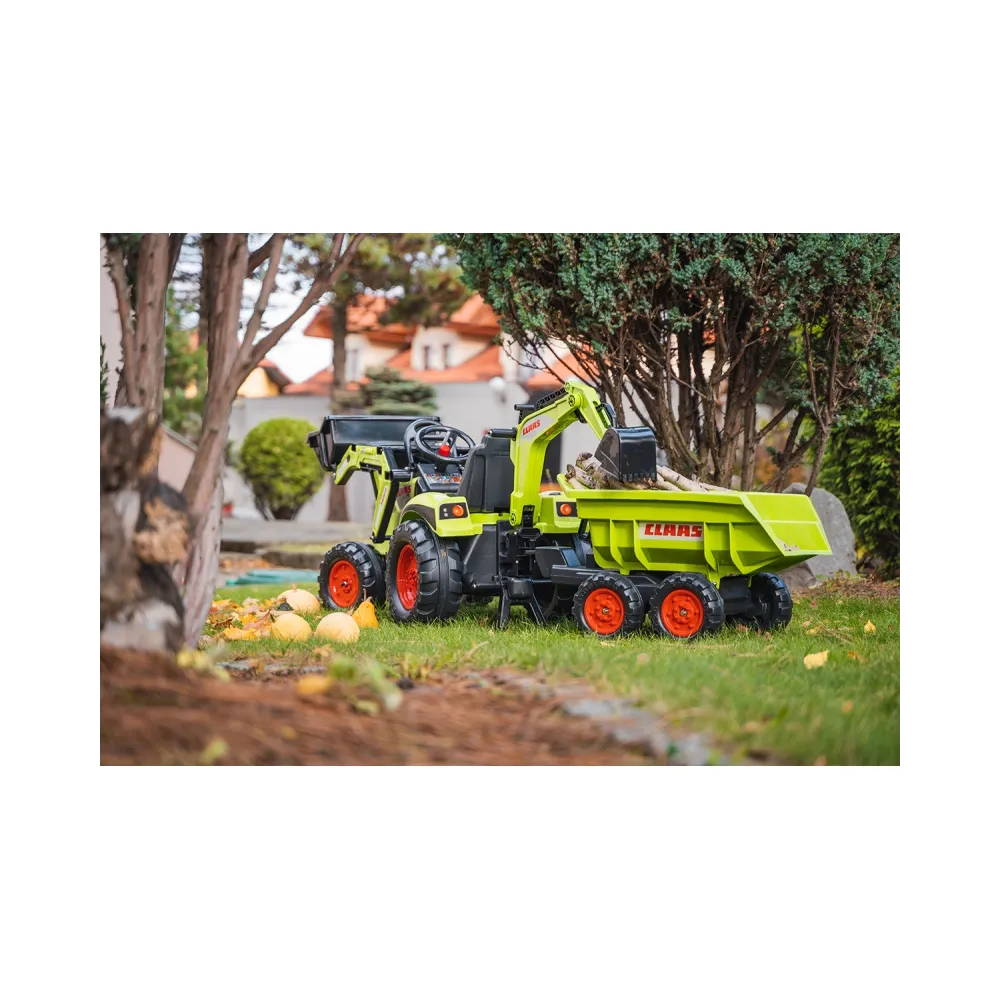 Traktor dla najmłodszych z przyczepą i akcesoriami