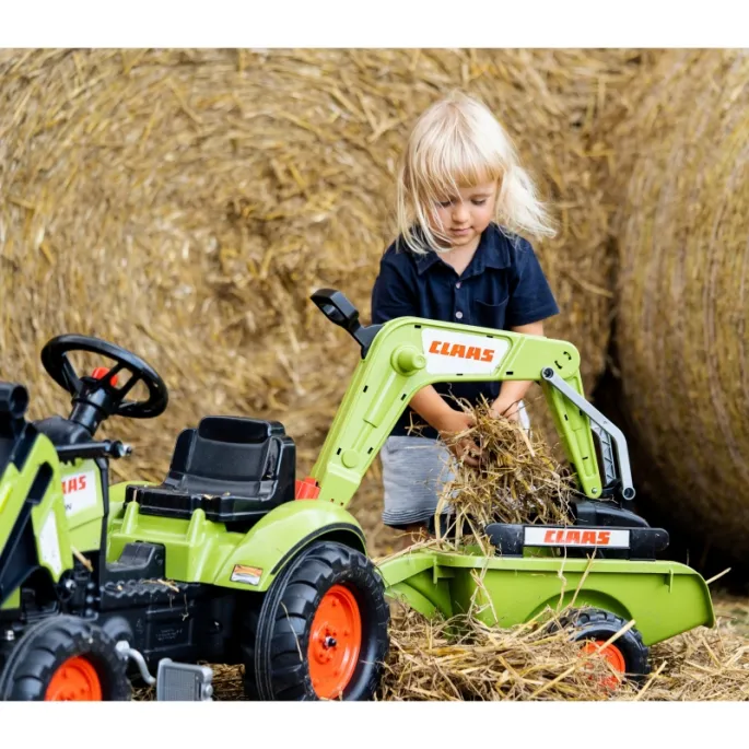 Stylowy traktor CLAAS Arion z łyżką