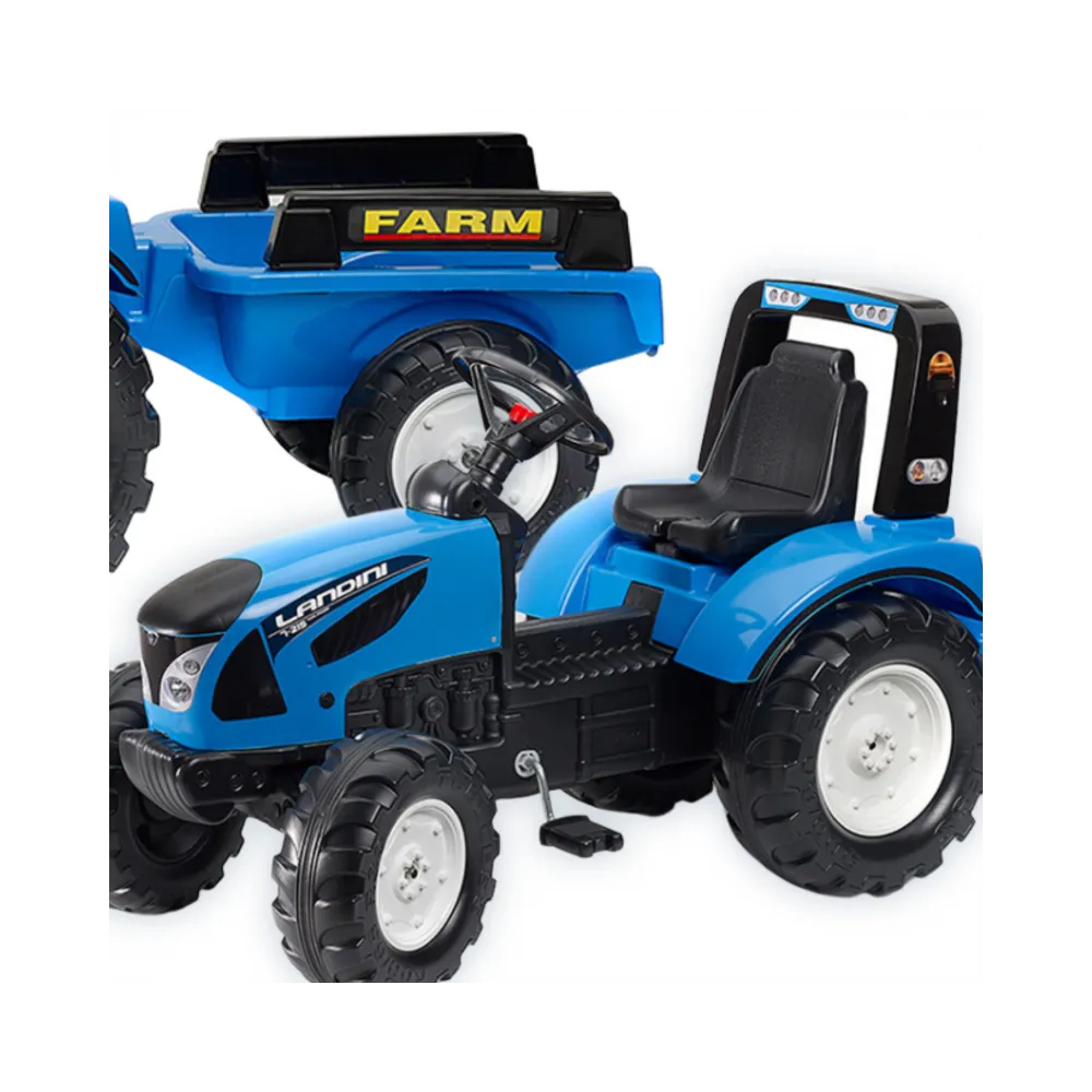 Niebieski traktor na pedały Landini dla dzieci