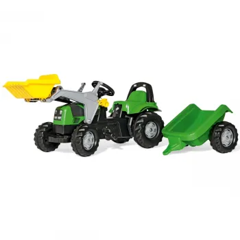 Traktor zabawkowy Deutz-Fahr Rolly Toys z przyczepką dla dzieci